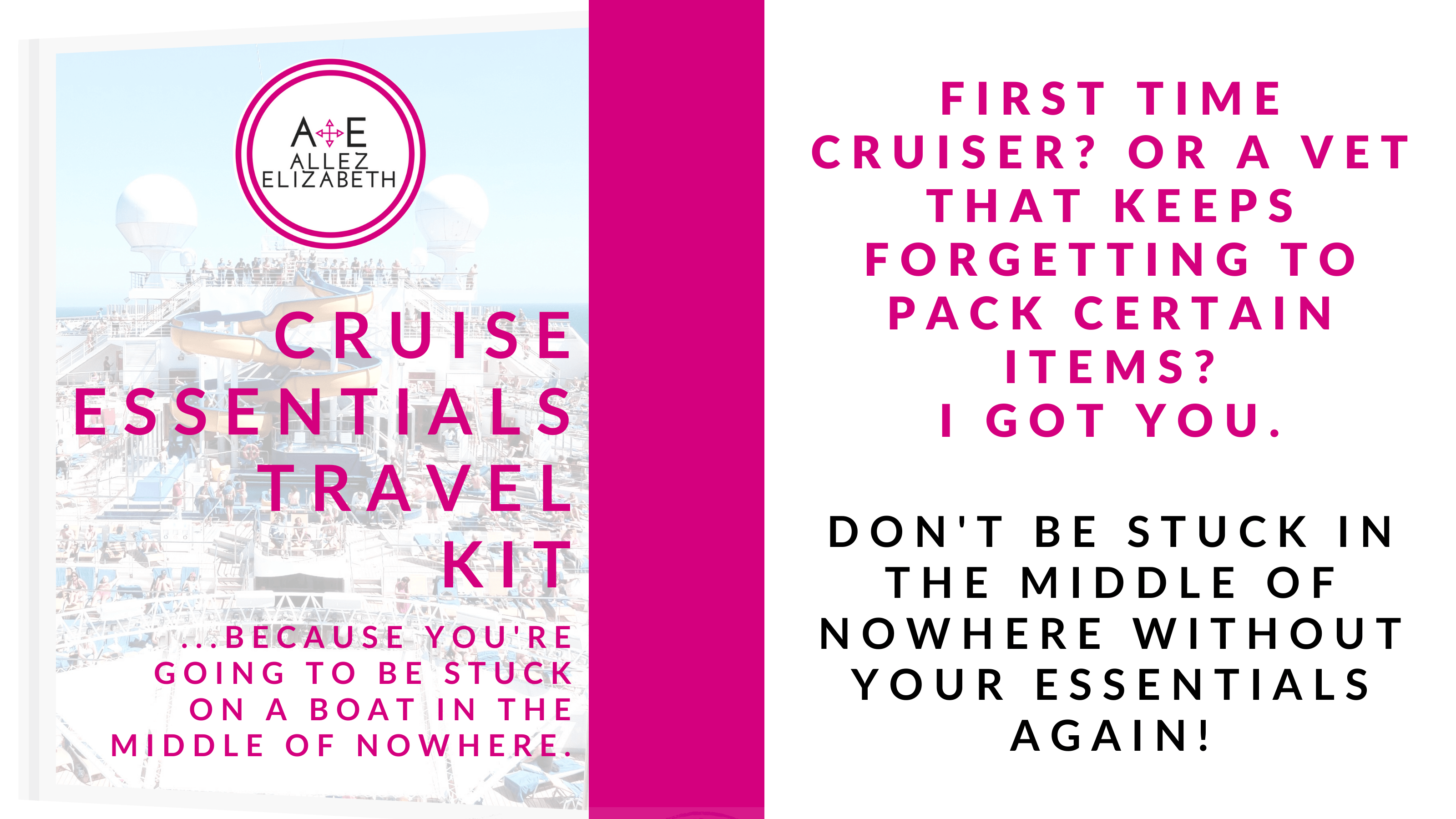 Cruise Essentials Travel Kit Allez Elizabeth
